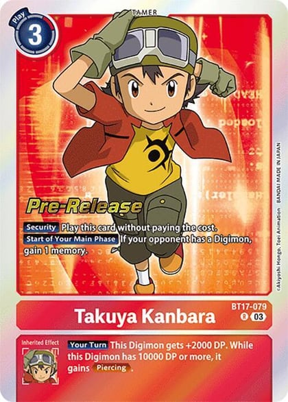 Takuya Kanbara, Secret Crisis Pre-Release Cards BT17-079 R