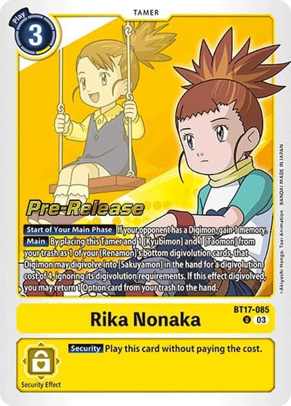 Rika Nonaka, Secret Crisis Pre-Release Cards BT17-085 U