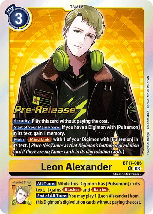 Leon Alexander, Secret Crisis Pre-Release Cards BT17-086 R