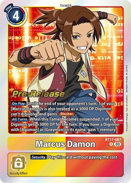 Marcus Damon, Secret Crisis Pre-Release Cards BT17-087 R