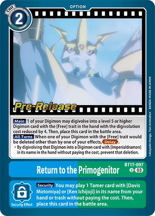 Return to the Primogenitor, Secret Crisis Pre-Release Cards BT17-097 U