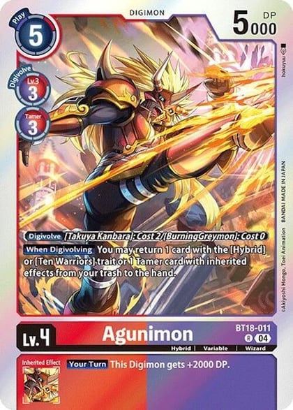 Agunimon, Release Special Booster 2.0 BT18-011 R