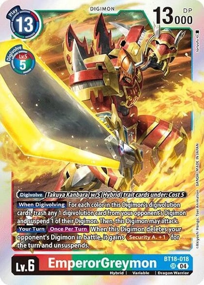 EmperorGreymon, Release Special Booster 2.0 BT18-018 SR