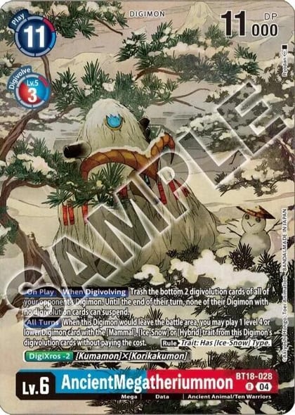 AncientMegatheriummon (Tamer's Selection Box Ver. Championship 2024), Release Special Booster 2.0 BT18-028 R