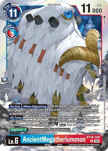 AncientMegatheriummon, Release Special Booster 2.0 BT18-028 R