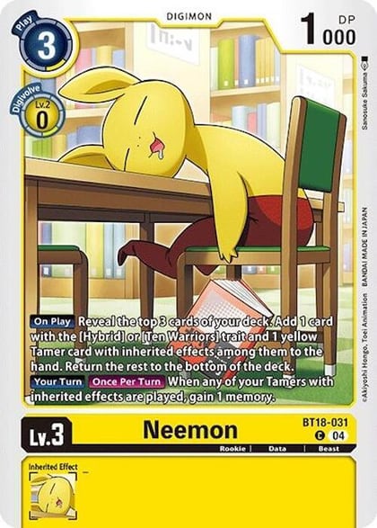 Neemon, Release Special Booster 2.0 BT18-031 C