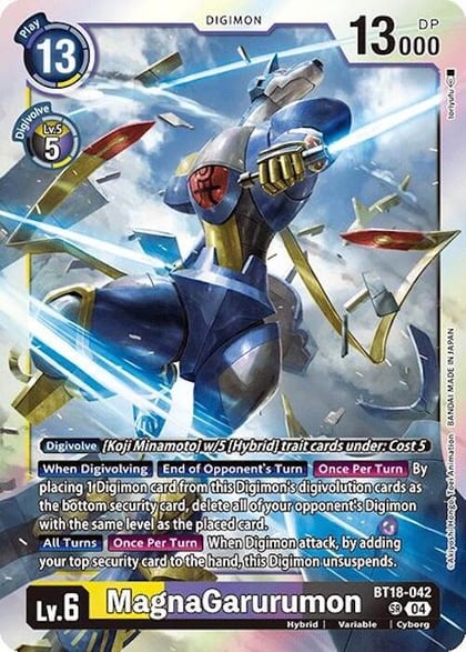MagnaGarurumon, Release Special Booster 2.0 BT18-042 SR