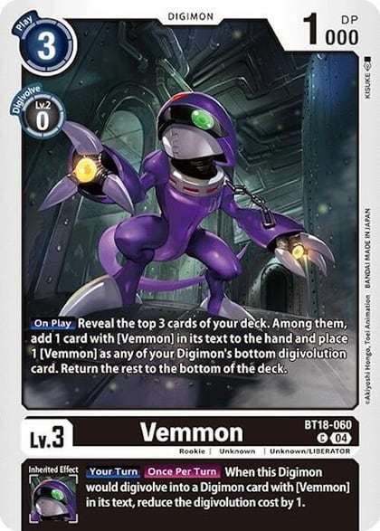 Vemmon, Release Special Booster 2.0 BT18-060 C