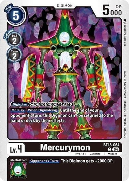 Mercurymon, Release Special Booster 2.0 BT18-064 C