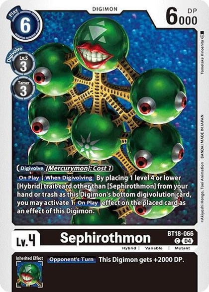 Sephirothmon, Release Special Booster 2.0 BT18-066 C