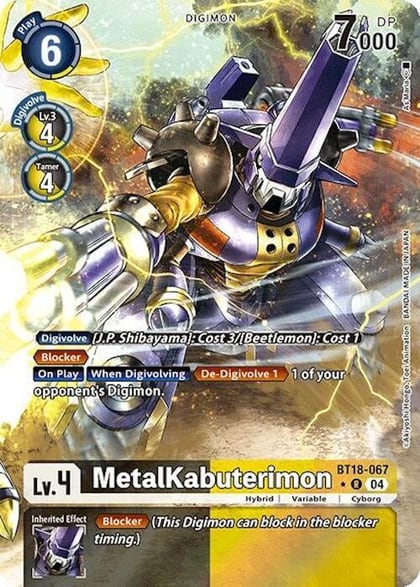 MetalKabuterimon (Alternate Art), Release Special Booster 2.0 BT18-067 R