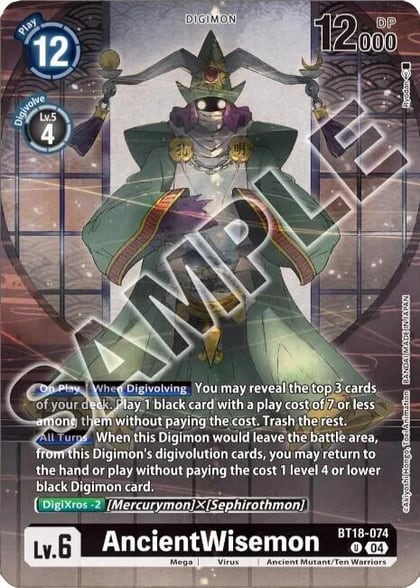 AncientWisemon (Tamer's Selection Box Ver. Championship 2024), Release Special Booster 2.0 BT18-074 U