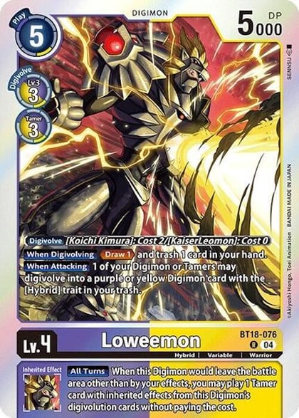Loweemon, Release Special Booster 2.0 BT18-076 R