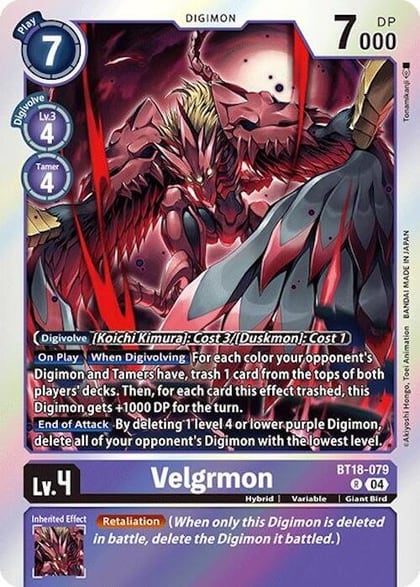 Velgrmon, Release Special Booster 2.0 BT18-079 R