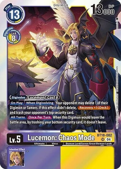 Lucemon: Chaos Mode, Release Special Booster 2.0 BT18-082 SR
