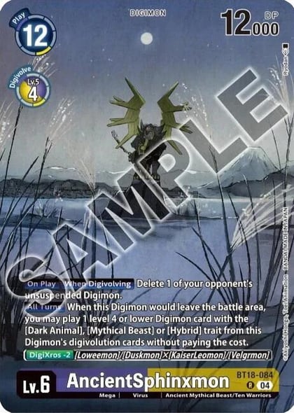 AncientSphinxmon (Tamer's Selection Box Ver. Championship 2024), Release Special Booster 2.0 BT18-084 R