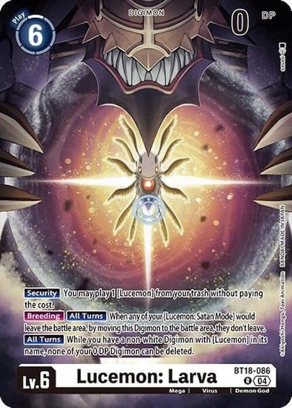 Lucemon: Larva, Release Special Booster 2.0 BT18-086 R