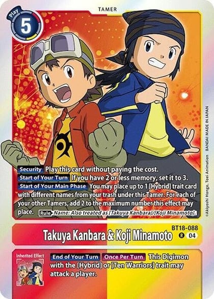 Takuya Kanbara & Koji Minamoto, Release Special Booster 2.0 BT18-088 R
