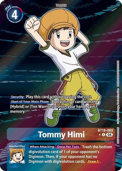 Tommy Himi (Release Special Booster 2.0: Box Promotion Pack), Release Special Booster 2.0 BT18-089 R