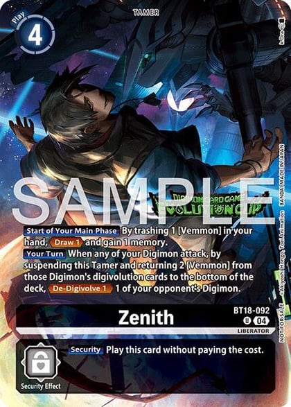 Zenith (Evolution Cup 2026 Vol. 1 Winner), Release Special Booster 2.0 BT18-092 U