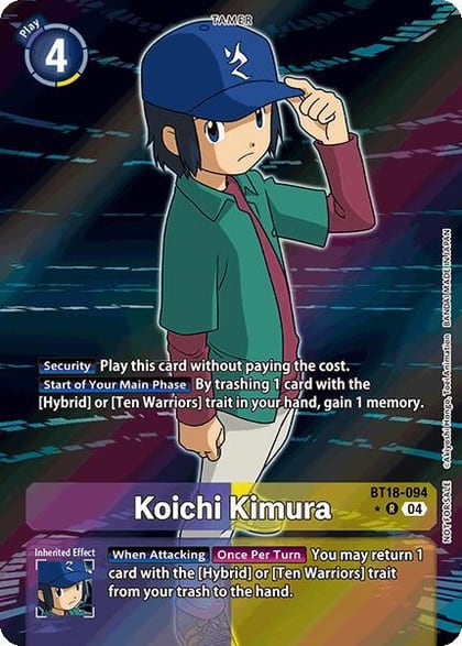 Koichi Kimura (Release Special Booster 2.0: Box Promotion Pack), Release Special Booster 2.0 BT18-094 R