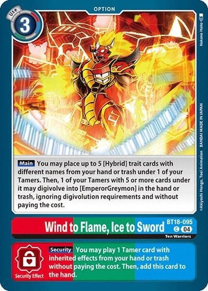 Wind to Flame, Ice to Sword, Release Special Booster 2.0 BT18-095 C