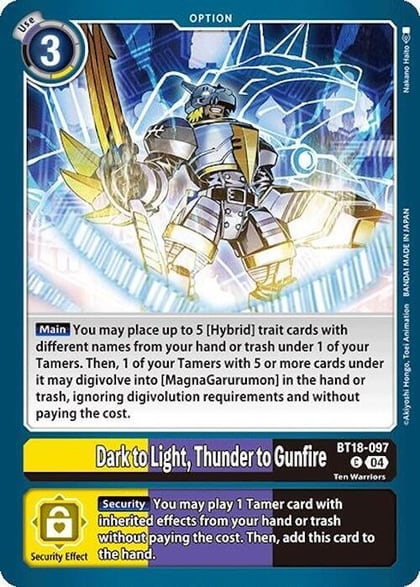 Dark to Light, Thunder to Gunfire, Release Special Booster 2.0 BT18-097 C