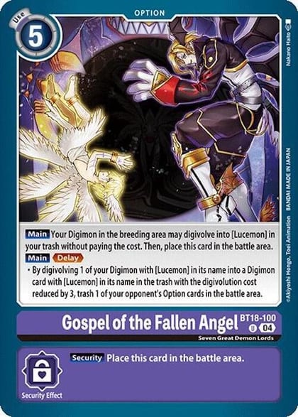 Gospel of the Fallen Angel, Release Special Booster 2.0 BT18-100 U