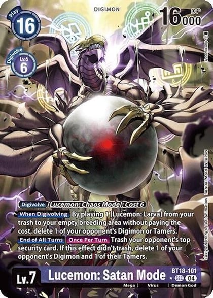 Lucemon: Satan Mode (Alternate Art), Release Special Booster 2.0 BT18-101 SEC