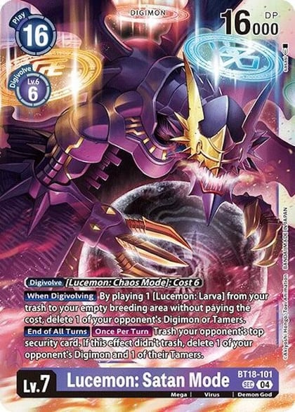 Lucemon: Satan Mode, Release Special Booster 2.0 BT18-101 SEC