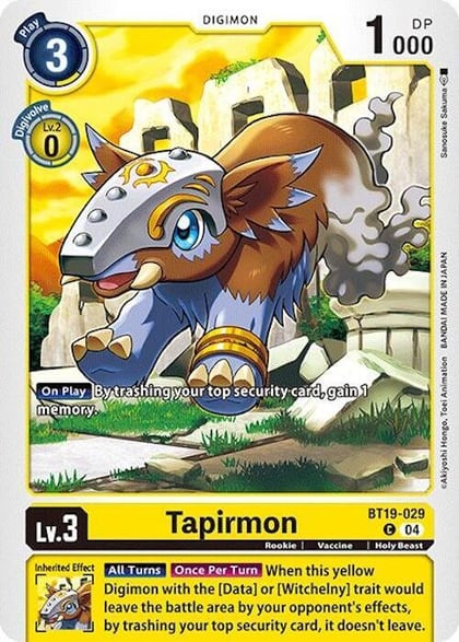 Tapirmon, Release Special Booster 2.0 BT19-029 C