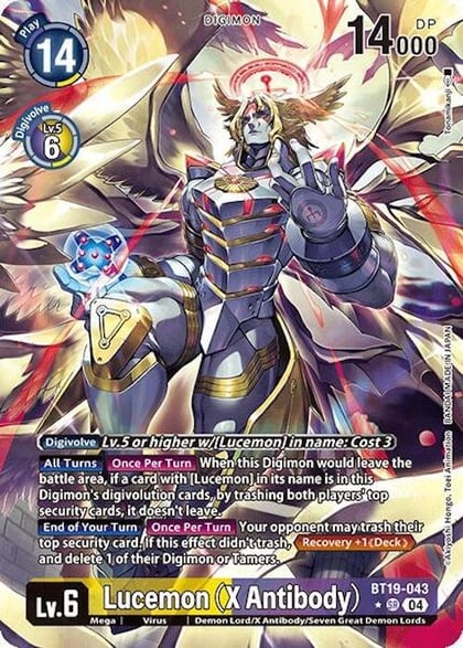 Lucemon (X Antibody) (Alternate Art), Release Special Booster 2.0 BT19-043 SR
