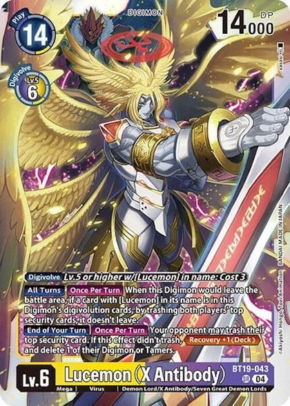 Lucemon (X Antibody), Release Special Booster 2.0 BT19-043 SR