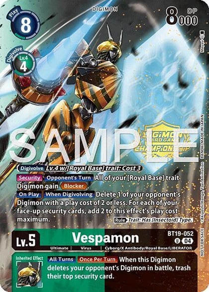 Vespamon (Championship 25-26 Tamers Pack), Release Special Booster 2.0 BT19-052 U