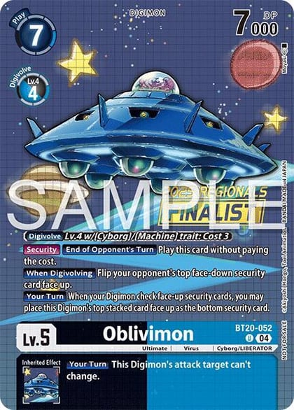 Oblivimon (Regionals 25-26 Season 2 Finalist), Release Special Booster 2.0 BT20-052 U
