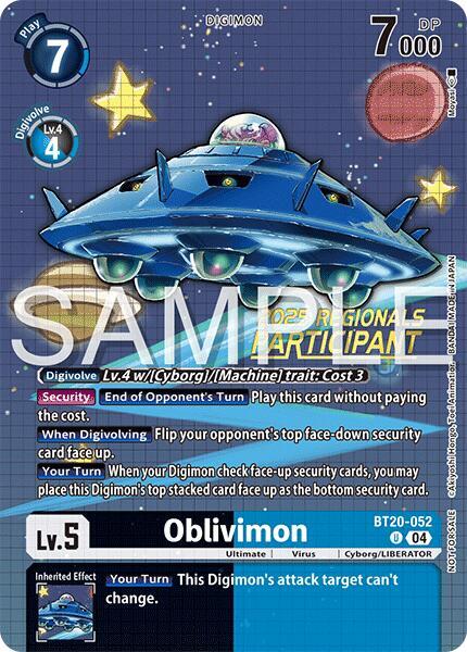 Oblivimon (Regionals 25-26 Season 2 Participant), Release Special Booster 2.0 BT20-052 U