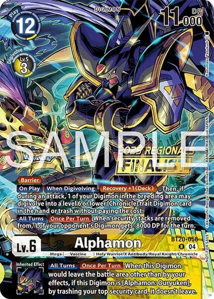 Alphamon (Regionals 25-26 Season 2 Finalist), Release Special Booster 2.0 BT20-056 R