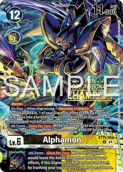 Alphamon (Regionals 25-26 Season 2 Champion), Release Special Booster 2.0 BT20-056 R