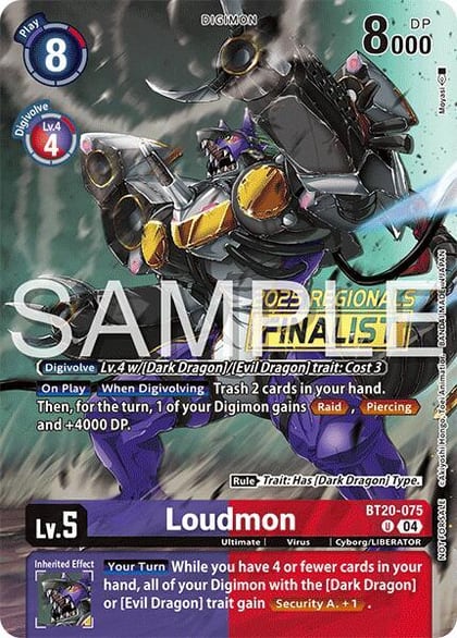 Loudmon (Regionals 25-26 Season 2 Finalist), Release Special Booster 2.0 BT20-075 U