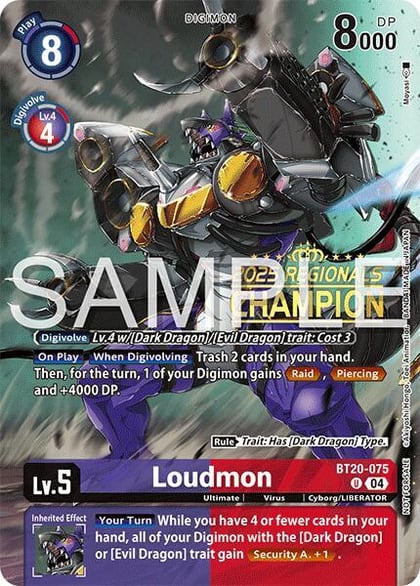 Loudmon (Regionals 25-26 Season 2 Champion), Release Special Booster 2.0 BT20-075 U