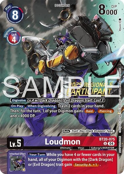 Loudmon (Regionals 25-26 Season 2 Participant), Release Special Booster 2.0 BT20-075 U