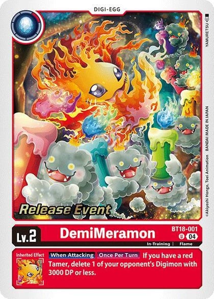 DemiMeramon, Release Special Booster 2.0 Celebration Event Cards BT18-001 U
