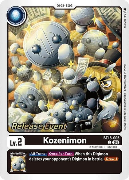 Kozenimon, Release Special Booster 2.0 Celebration Event Cards BT18-005 U
