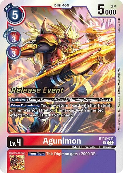 Agunimon, Release Special Booster 2.0 Celebration Event Cards BT18-011 R