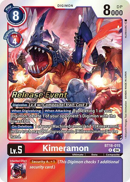 Kimeramon - BT18-015, Release Special Booster 2.0 Celebration Event Cards BT18-015 R