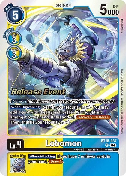 Lobomon, Release Special Booster 2.0 Celebration Event Cards BT18-037 R