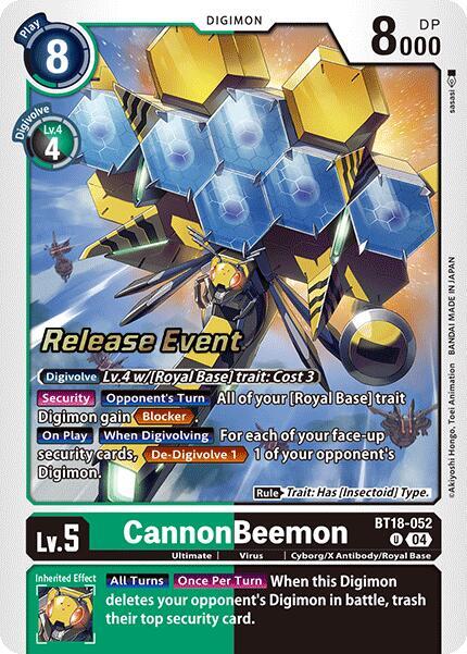 CannonBeemon, Release Special Booster 2.0 Celebration Event Cards BT18-052 U