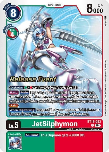 JetSilphymon, Release Special Booster 2.0 Celebration Event Cards BT18-053 U
