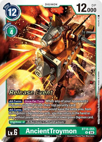 AncientTroymon, Release Special Booster 2.0 Celebration Event Cards BT18-055 U