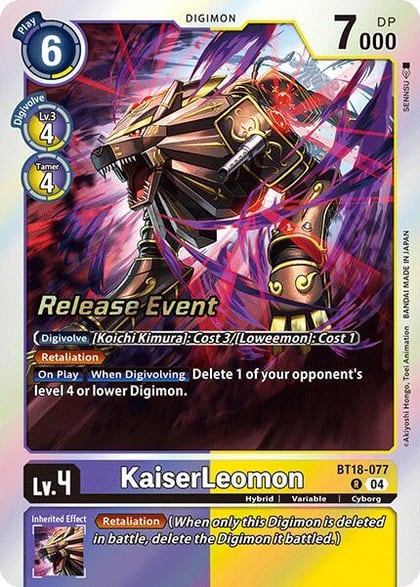 KaiserLeomon, Release Special Booster 2.0 Celebration Event Cards BT18-077 R